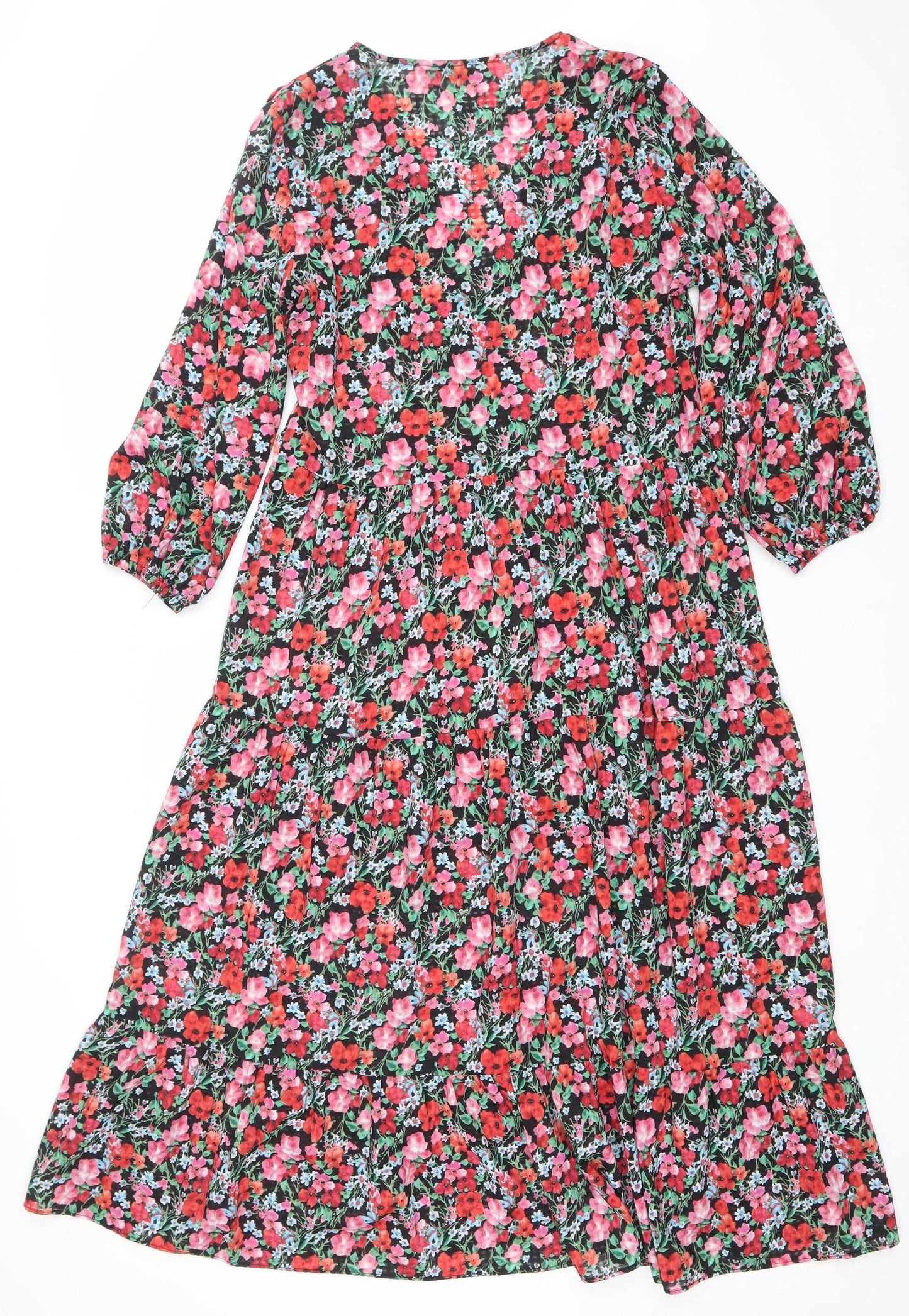 Zara Women’s Multicoloured Floral Midi A-Line Dress Size S