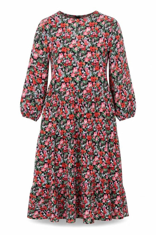 Zara Women’s Multicoloured Floral Midi A-Line Dress Size S