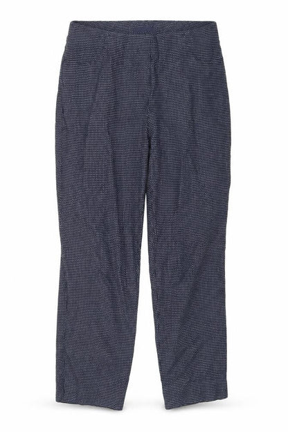 Stehmann Womens Blue Geometric Slim Trousers Size 12