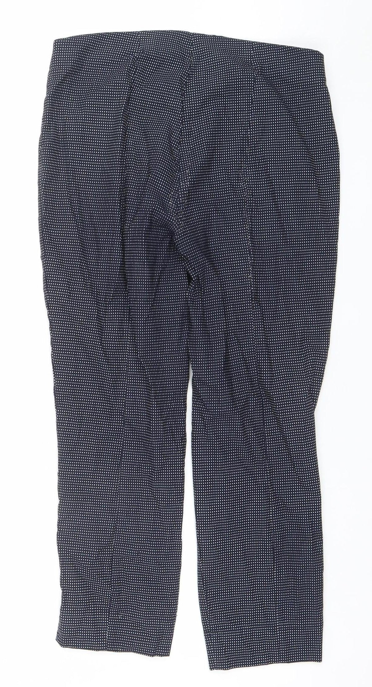 Stehmann Womens Blue Geometric Slim Trousers Size 12