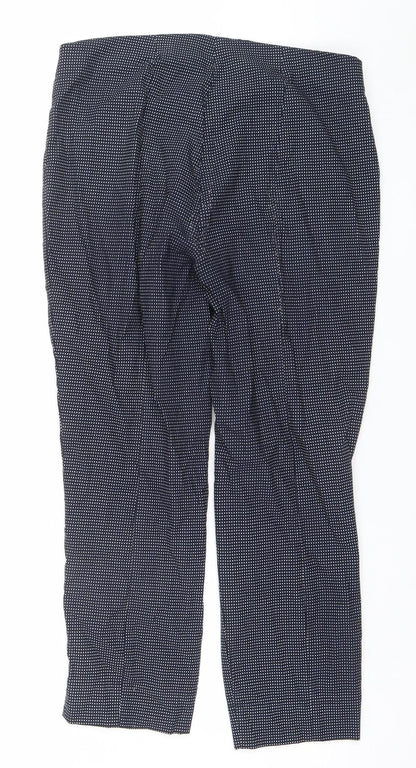 Stehmann Womens Blue Geometric Slim Trousers Size 12