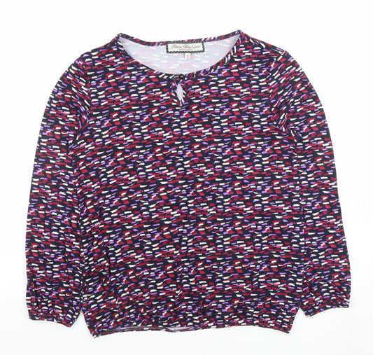 Grace Boutique Women’s Multicoloured Blouse Size 10 Jersey Long Sleeve