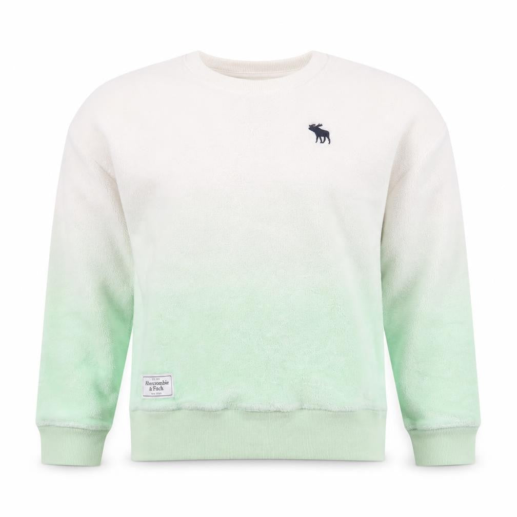 Abercrombie & Fitch Kids Girls Green Ombre Fleece Pullover Sweatshirt 11-12 Years