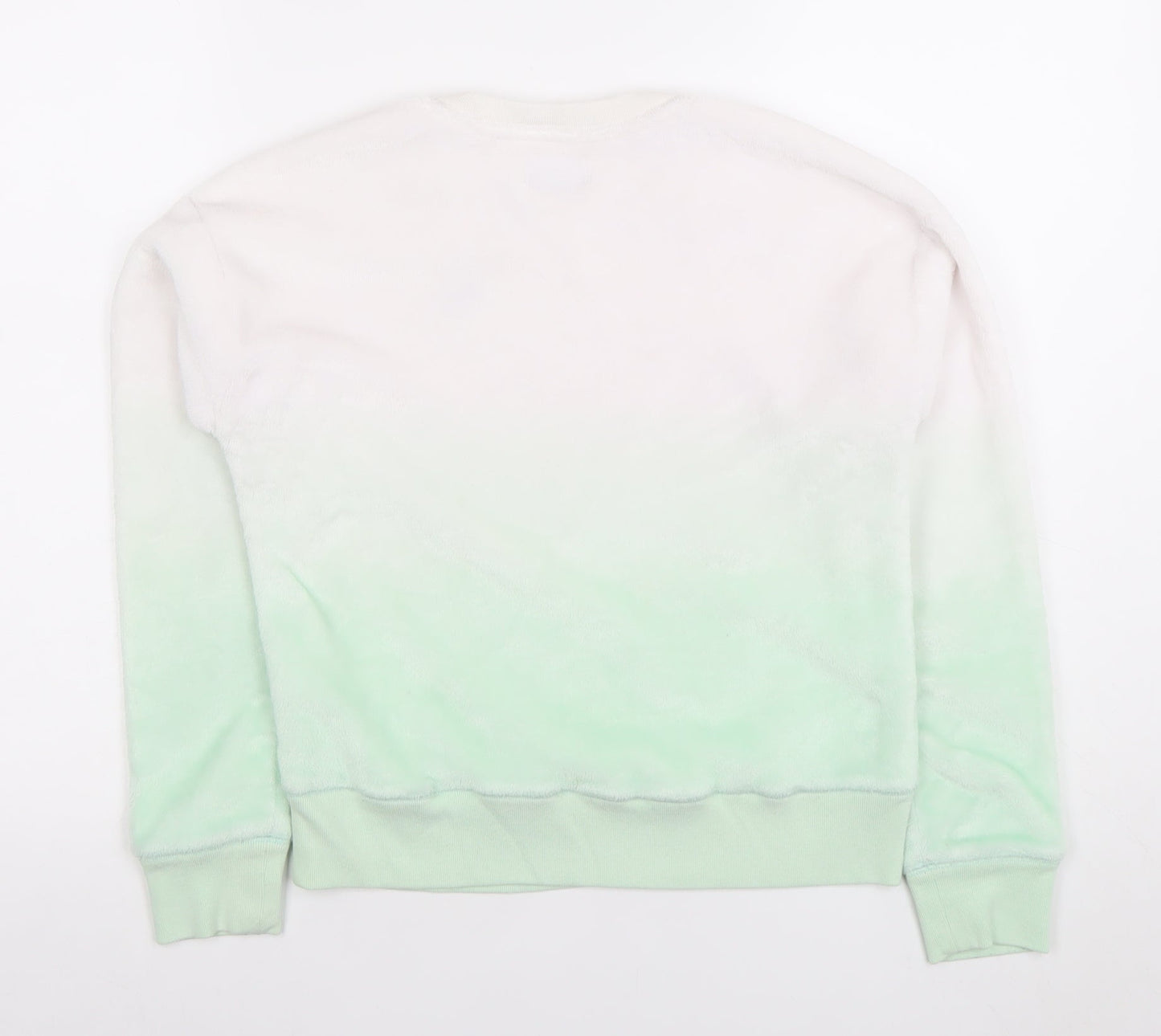 Abercrombie & Fitch Kids Girls Green Ombre Fleece Pullover Sweatshirt 11-12 Years