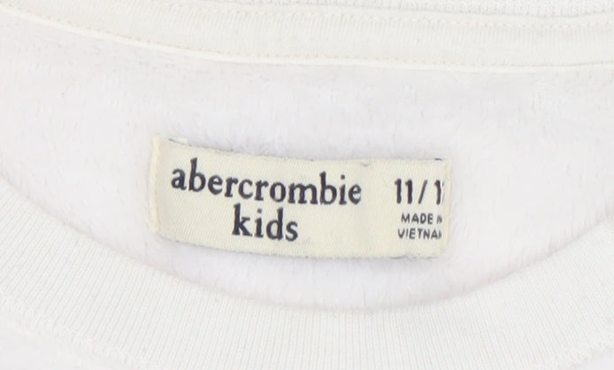 Abercrombie & Fitch Kids Girls Green Ombre Fleece Pullover Sweatshirt 11-12 Years
