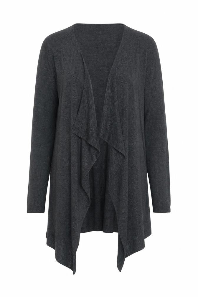 Maison de Nimes Womens Grey Longline Open Front Cardigan Size S