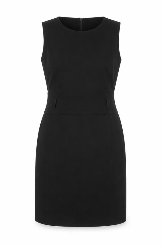 South Women Black Size 14 Sleeveless Sheath Knee Length Dress