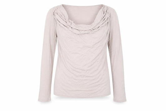 Marks and Spencer Per Una Beige Cowl Neck Long Sleeve Blouse UK 12