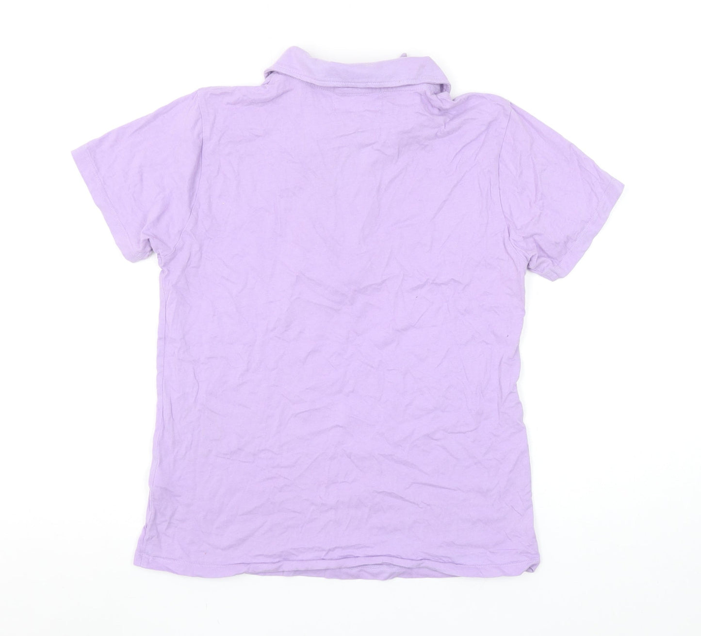 Saturday by Megan Ellaby Womens Purple Cotton Polo Shirt Size S