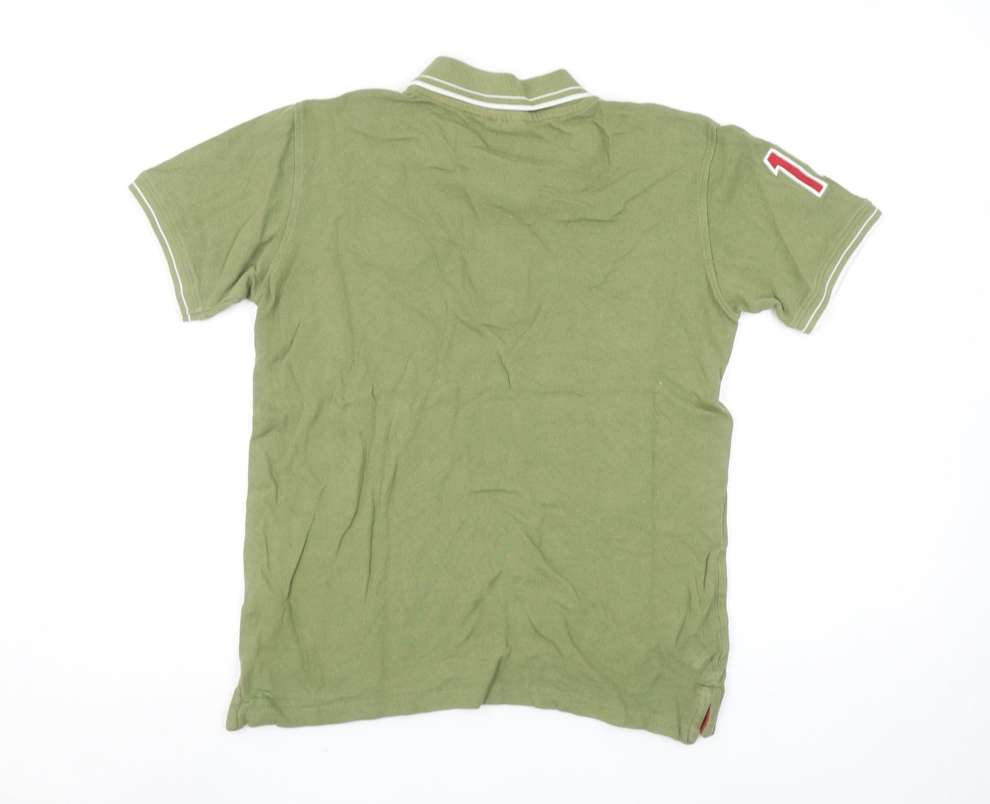 Classics Men's Green Polo Shirt Size M Short Sleeve Cotton Casual Top