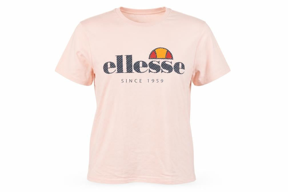 Ellesse Womens Pink Cotton Short Sleeve Logo T-Shirt L