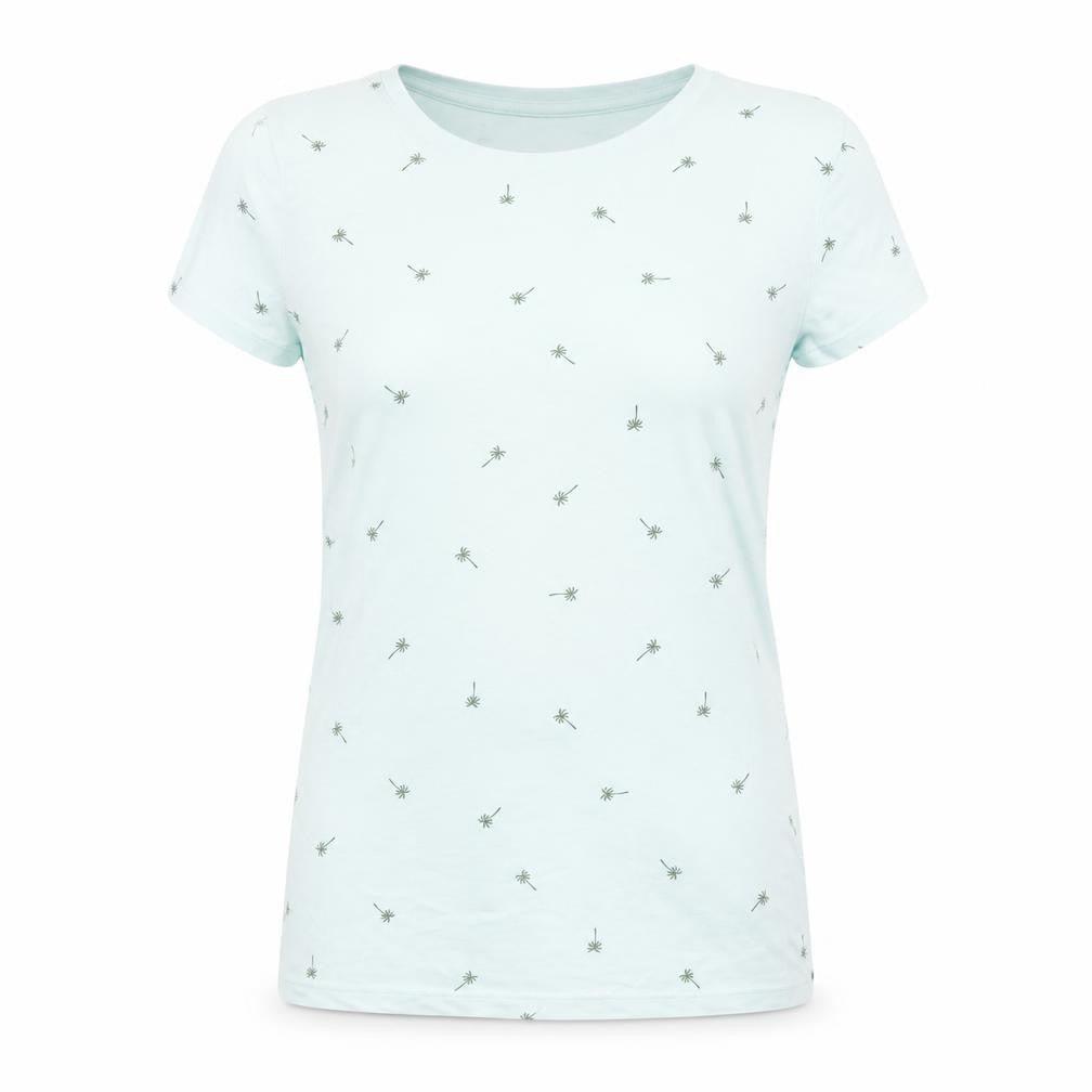 Gap Women's Blue Palm Print Cotton Short Sleeve T-Shirt Size S