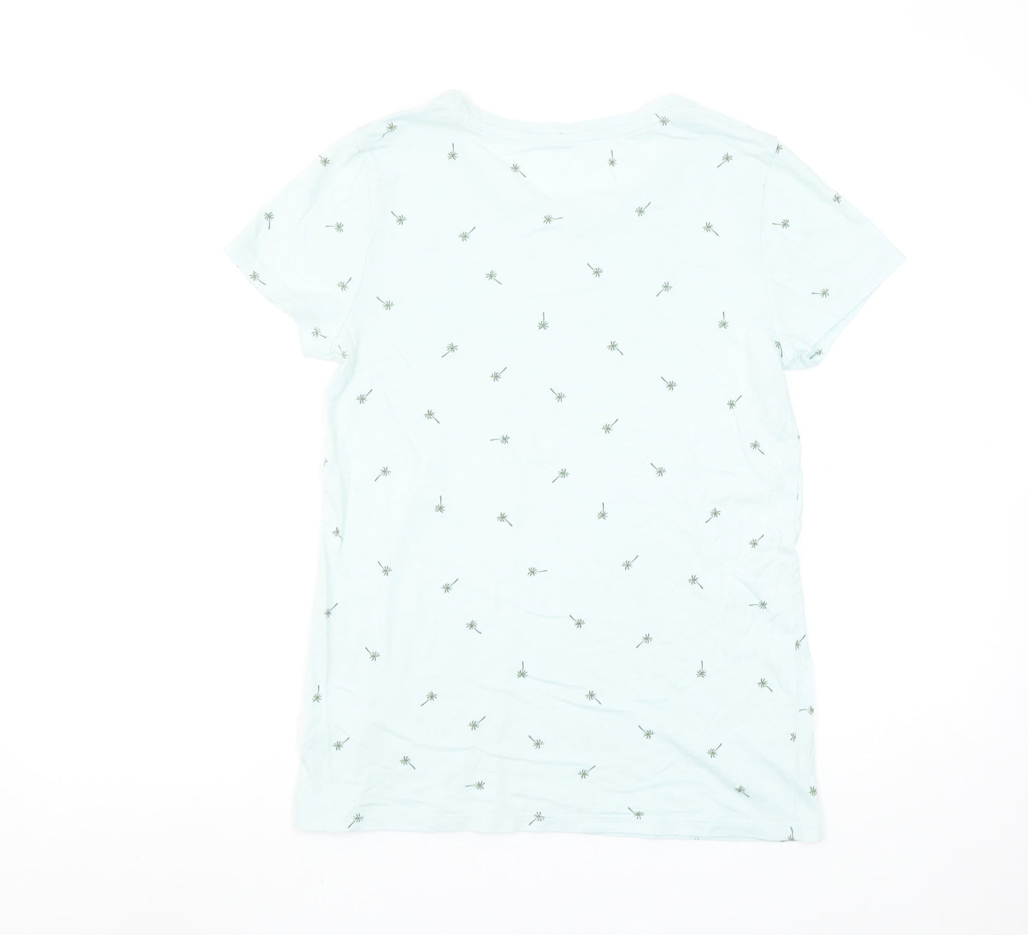 GAP Women's Blue Palm Print Cotton Short Sleeve T-Shirt Size S