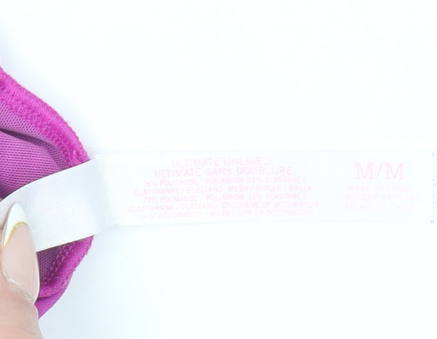PINK Womens Pink Racerback Gym Hangover Sports Bra Size M