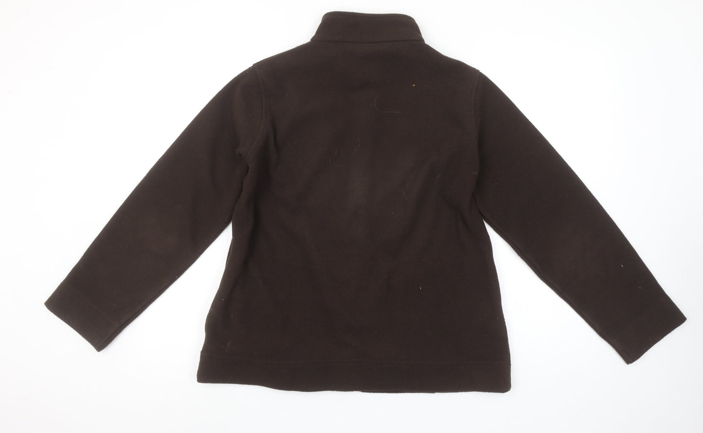 EWM Womens Brown Fleece Full Zip Jacket Size M 14-16