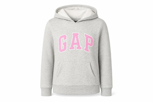 Gap Girls Grey Pullover Logo Hoodie Size 16 Years Cotton Fleece