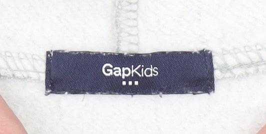 GAP Girls Grey Pullover Logo Hoodie Size 16 Years Cotton Fleece