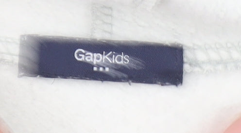 GAP Girls Grey Pullover Logo Hoodie Size 16 Years Cotton Fleece