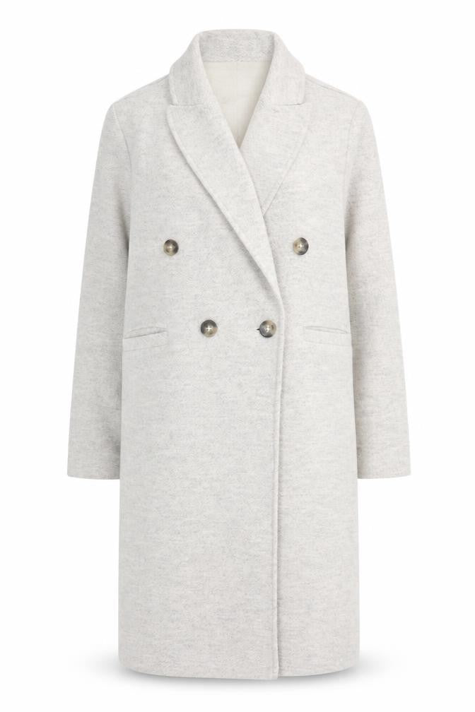 F&F Women’s Beige Mid-Length Overcoat Size M Polyester Blend