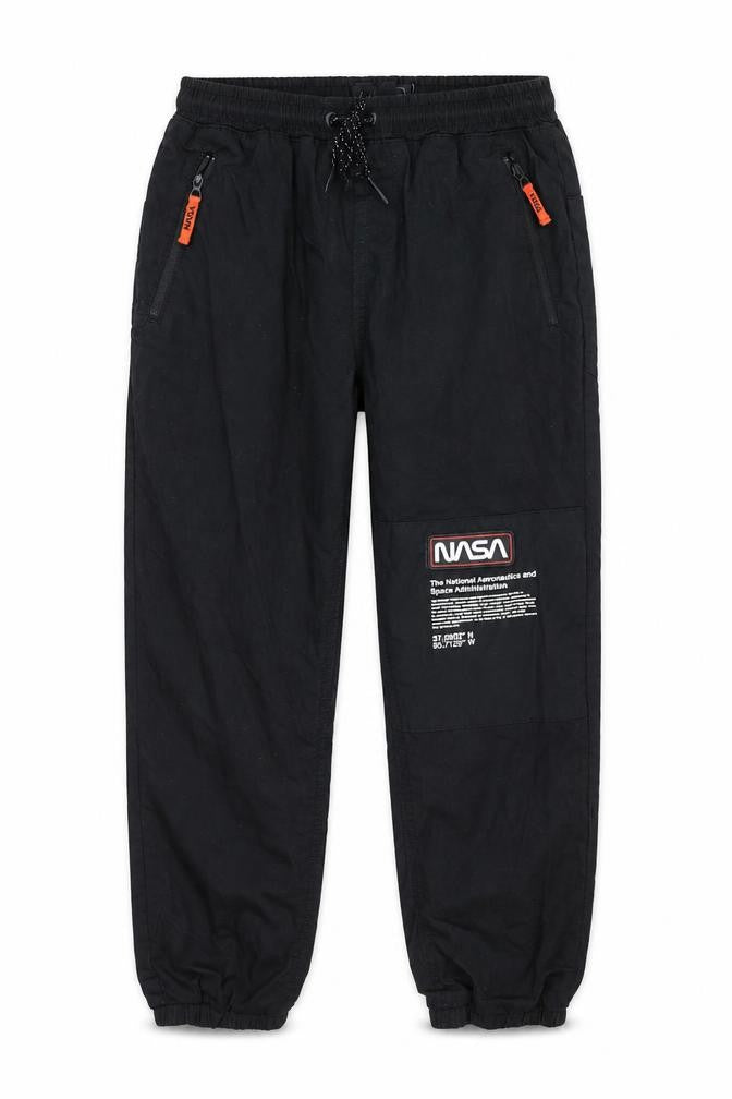 Next Boys Black NASA Jogger Trousers 10 Years Cotton Elastic Waist