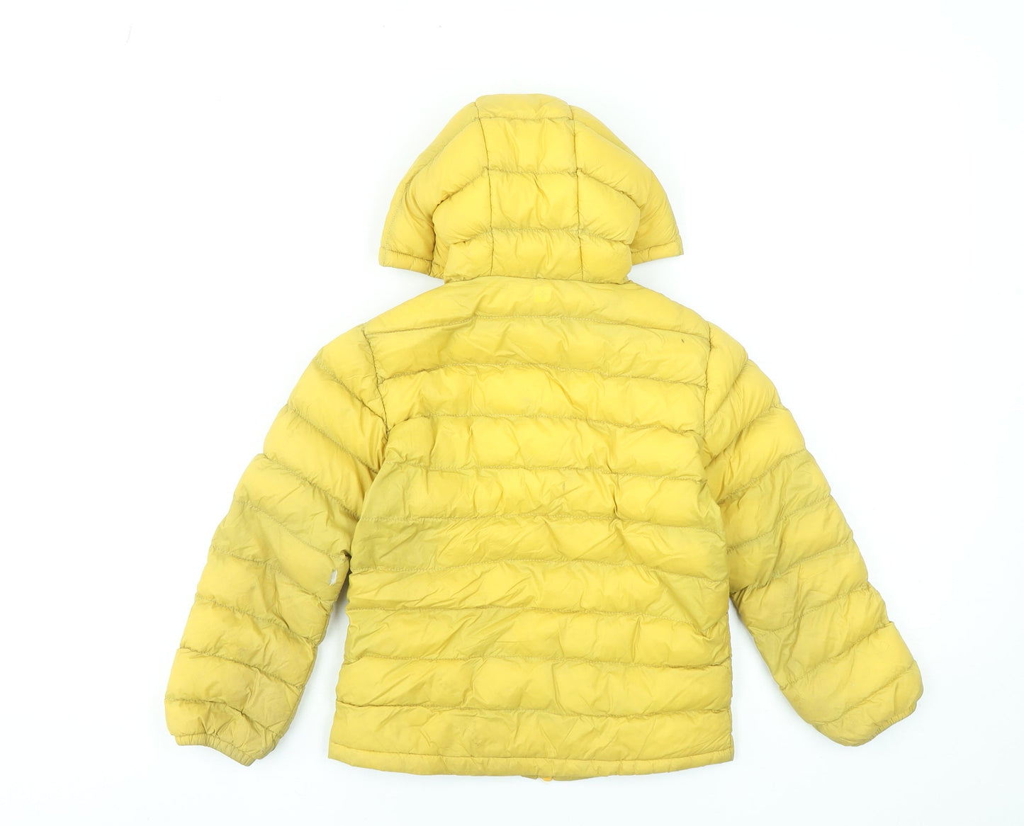 Mountain Warehouse Boys Yellow Hooded Puffer Jacket 5-6 Years Water Resistant