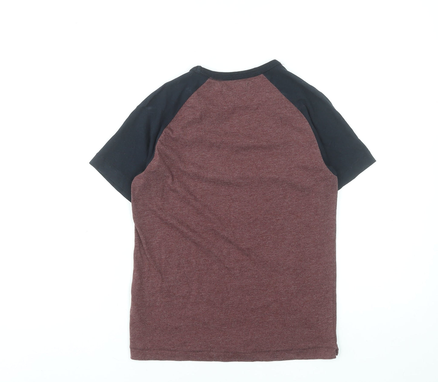 French Connection Boys Red & Black Colourblock Cotton T-Shirt 9-10 Years