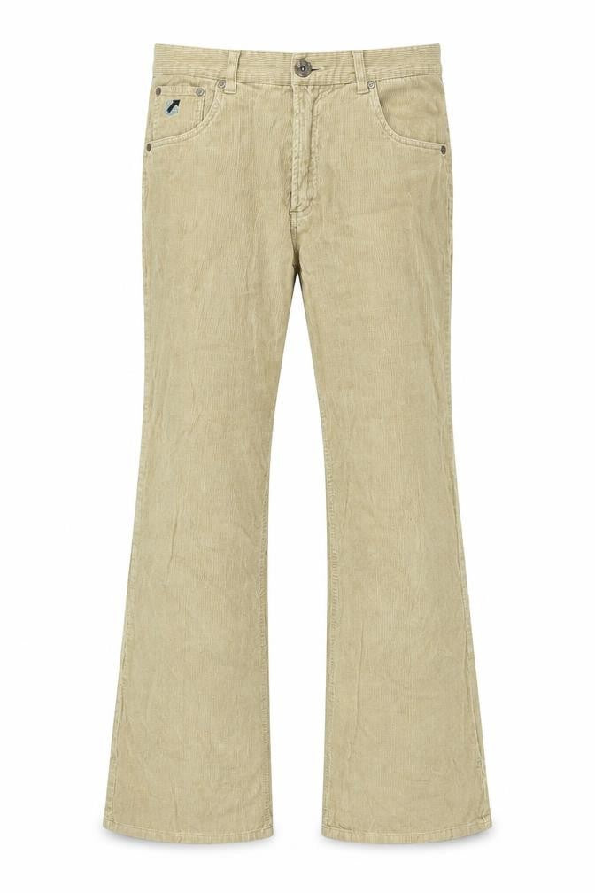 Corrupt Mens Beige Corduroy Trousers Size M Relaxed Fit Casual