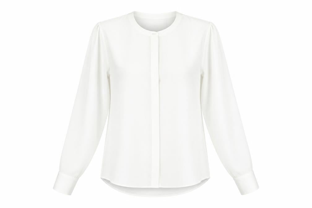 Paul Costelloe Living Studio Women’s Ivory Blouse Size 12 Long Sleeve Polyester