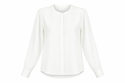Paul Costelloe Living Studio Women’s Ivory Blouse Size 12 Long Sleeve Polyester