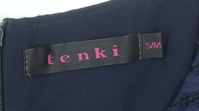 Tenki Women’s Blue Sleeveless Peplum Blouse Size S