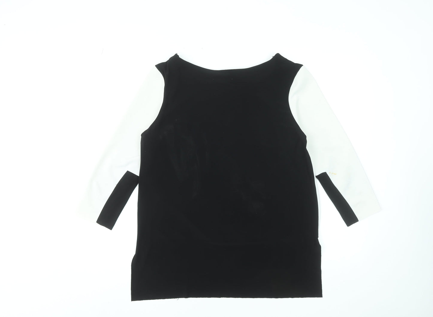 Zara Women Multicoloured Graphic 3/4 Sleeve Jersey Top Size 12