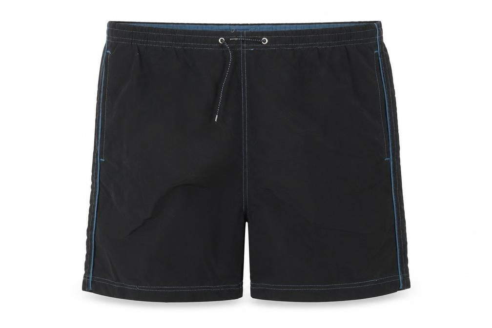 Front view of St. Bernard for Dunnes Stores Men's Black Medium Board Shorts Swimwear