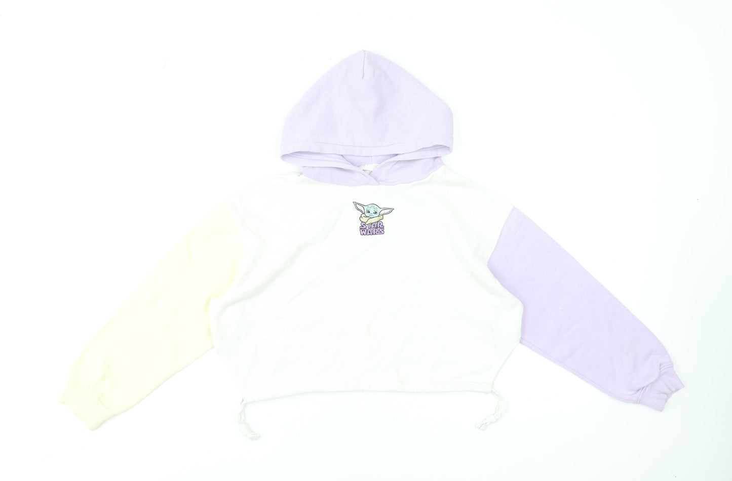 Star Wars Girls Multicoloured Hoodie Baby Yoda Design Size 10-11 Years