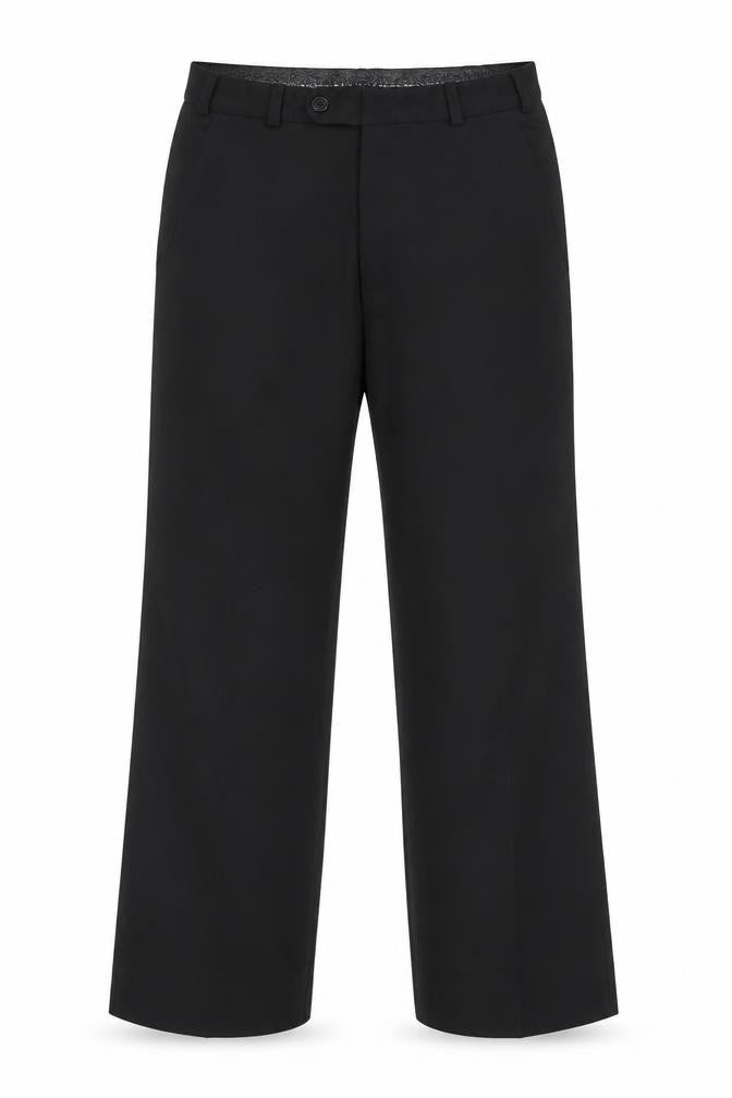 Remus Uomo Womens Black Straight Leg Trousers Size 30R Polyester Blend