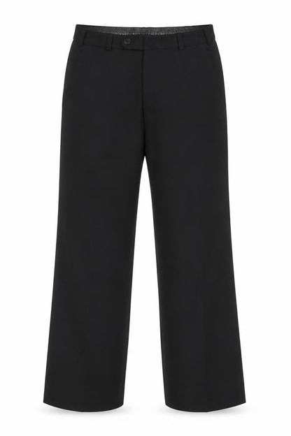 Remus Uomo Womens Black Straight Leg Trousers Size 30R Polyester Blend
