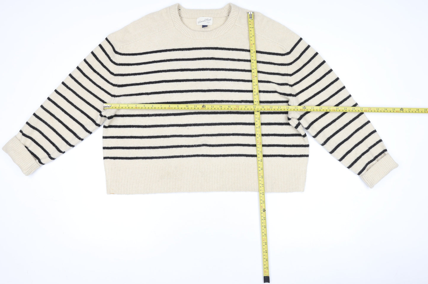 Universal Thread Women’s Beige Striped Crew Neck Knit Jumper 2XL