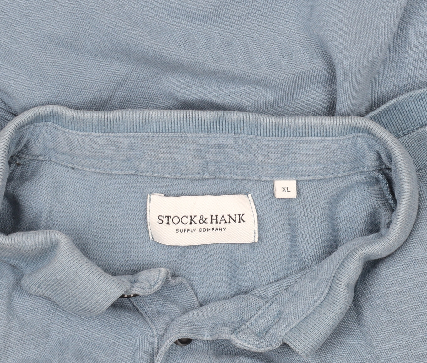Stock & Hank Men's Blue XL Polo Shirt NYC Graphic Cotton
