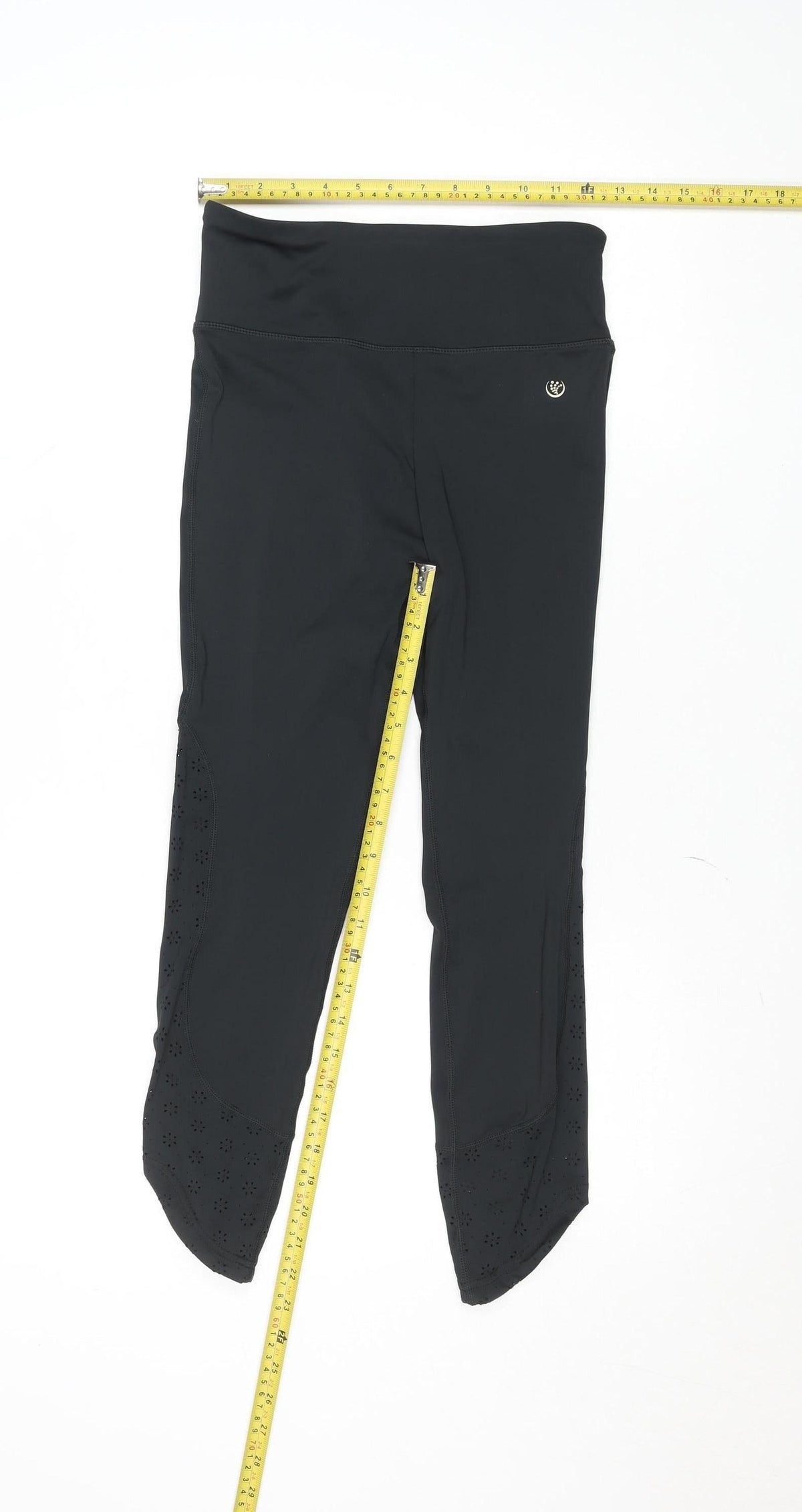 Dunnes Stores Women's Black Capri Leggings Small Performance Sport