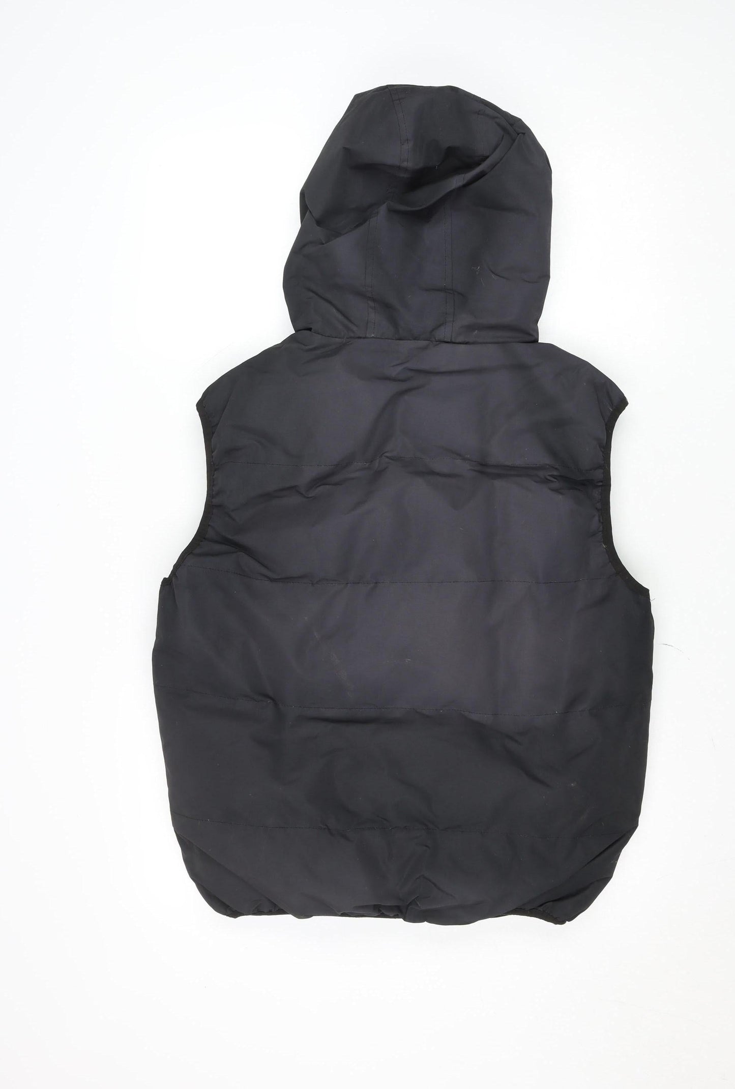 D/STRUCT Men’s Black Hooded Puffer Waistcoat Medium