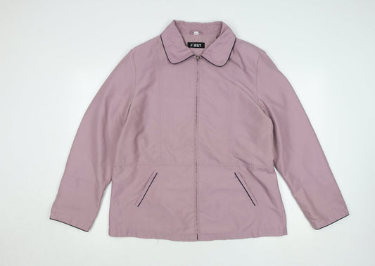 First Avenue Womens Pink Polyester Zip Jacket UK 16