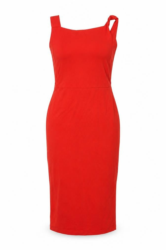 ASOS Women’s Red One Shoulder Bow Bodycon Dress Size 10