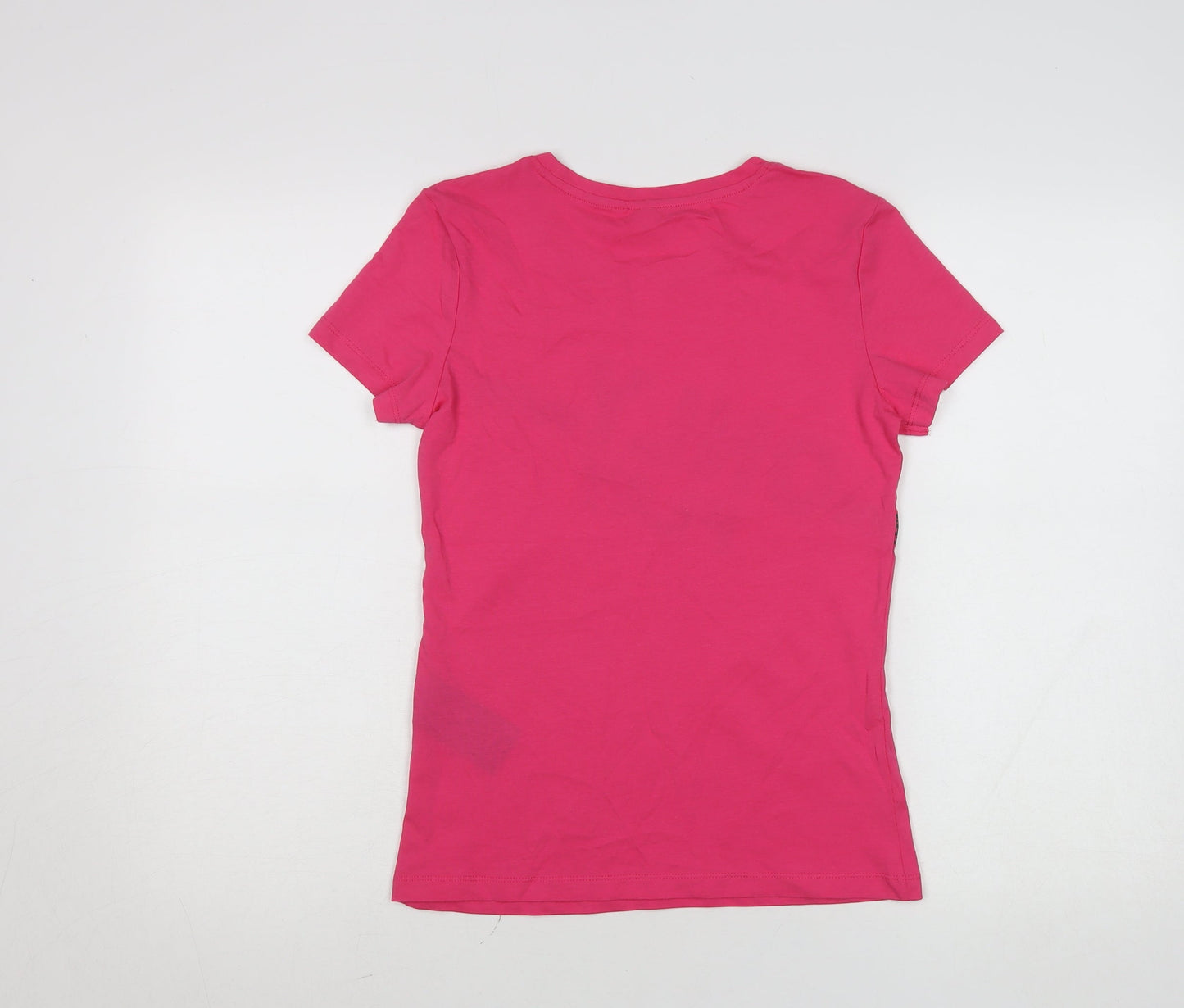 Only Play Womens Pink XS Slim Fit Cotton Elastane T-Shirt