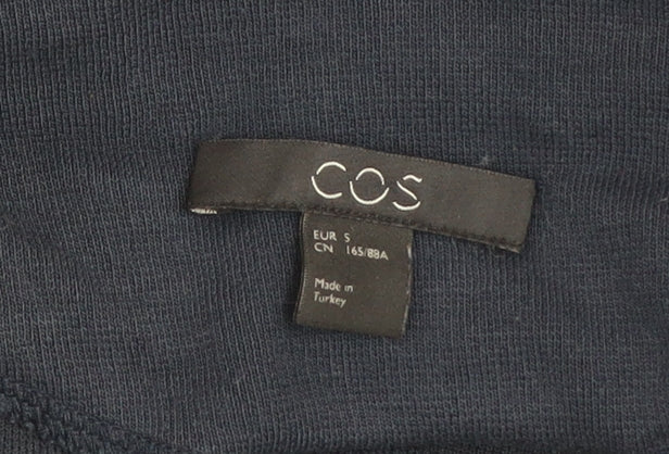 COS Women’s Blue Long Sleeve Shift Dress Size S Viscose Blend