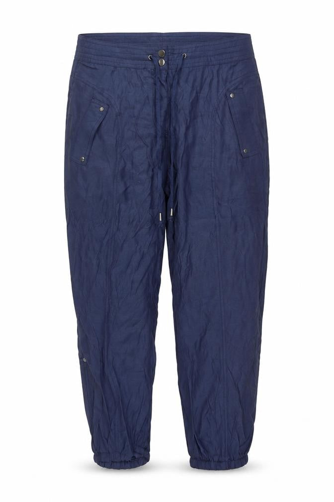 Mandi Women's Blue Cotton Blend Jogger Trousers Size 10