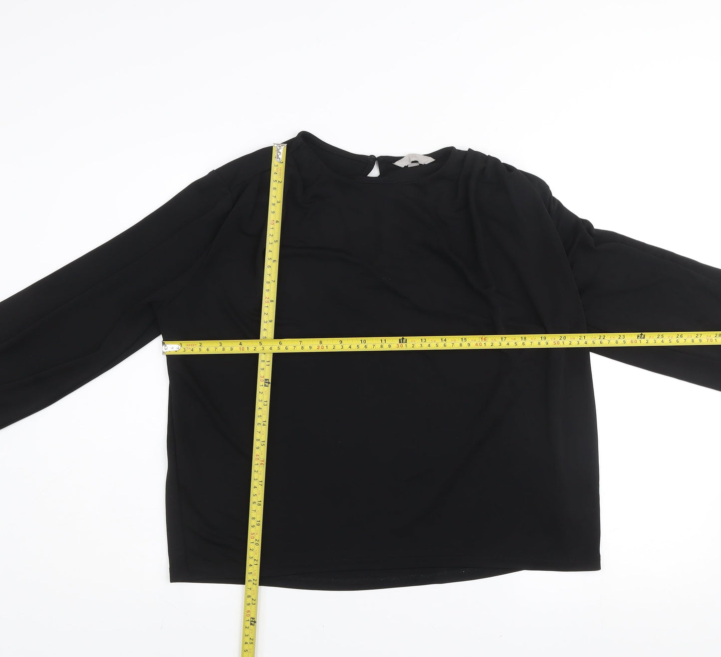 H&M Women’s Black Long Sleeve Polyester Blouse Size 12