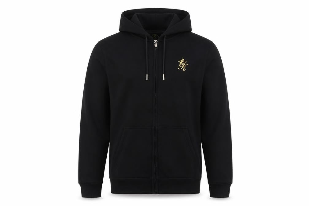 Gym King Men's Black Small Full Zip Hooded Activewear Jacket