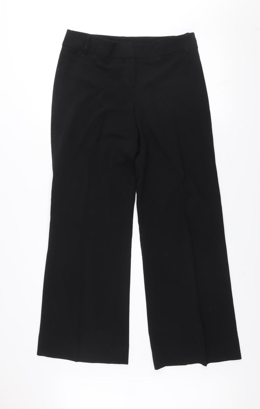 Dorothy Perkins Women Black Size 12 Wide-Leg Trousers