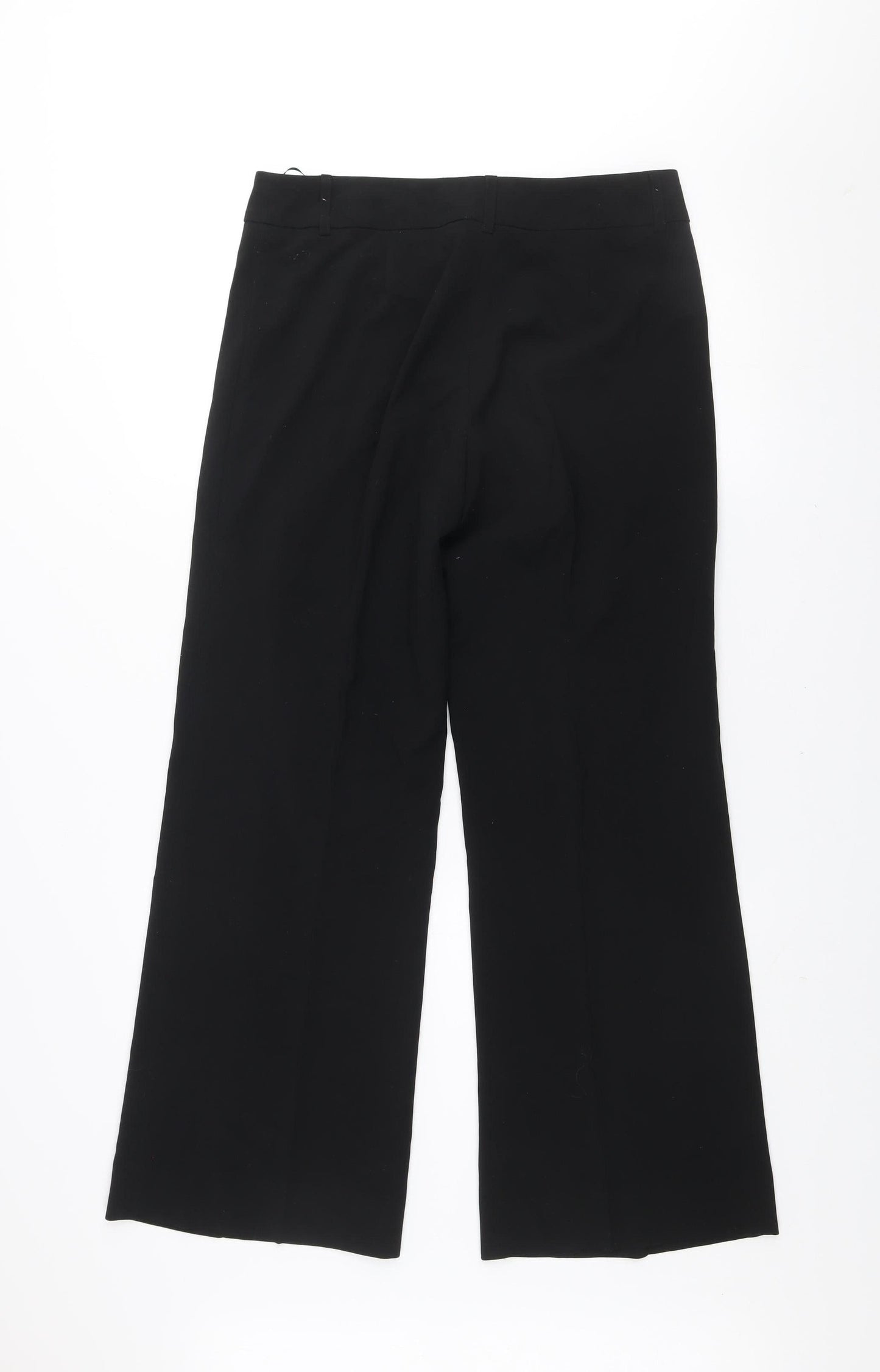 Dorothy Perkins Women Black Size 12 Wide-Leg Trousers