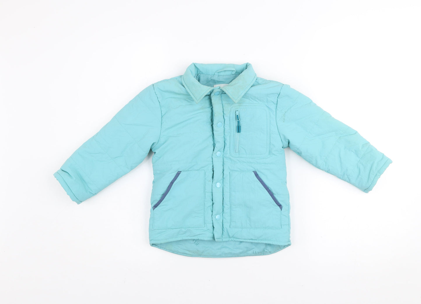 Leigh Tucker Willow Girls Blue Puffer Jacket 2-3 Years Lined Padded Coat
