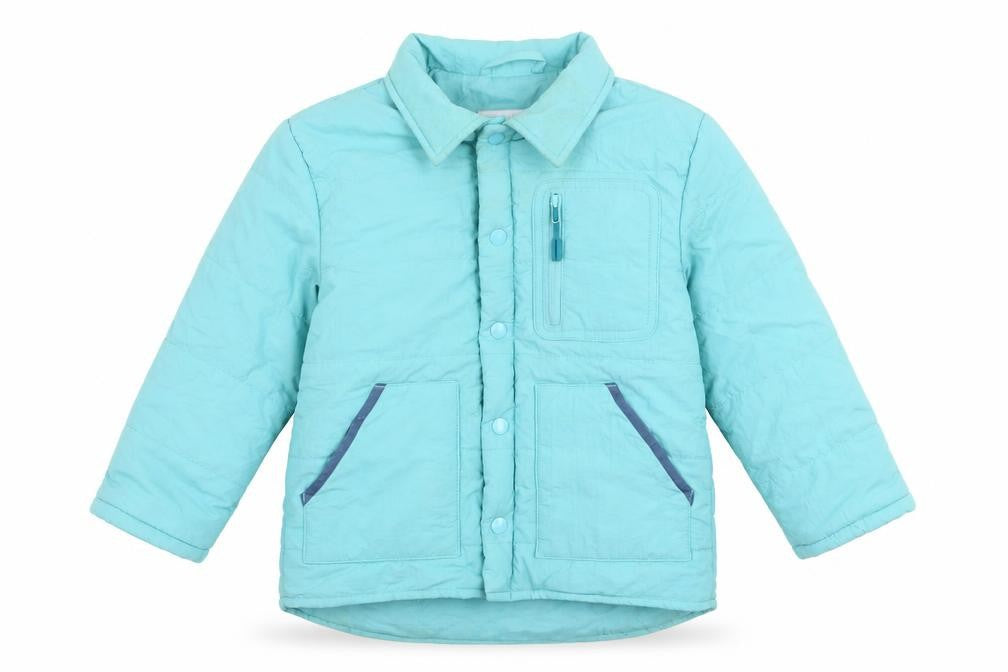 Leigh Tucker Willow Girls Blue Puffer Jacket 2-3 Years Lined Padded Coat